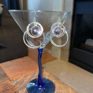 Silver dangling earrings